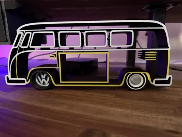 Letrero o emblema decorativo: VW Kombi 1967 Inspired Silhouette Desk Decor — vista de referencia 3