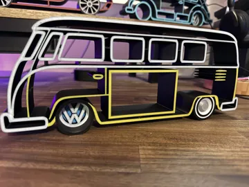 Letrero o emblema decorativo: VW Kombi 1967 Inspired Silhouette Desk Decor — vista de referencia 5