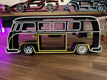 Letrero o emblema decorativo: VW Kombi 1967 Inspired Silhouette Desk Decor — vista de referencia 4