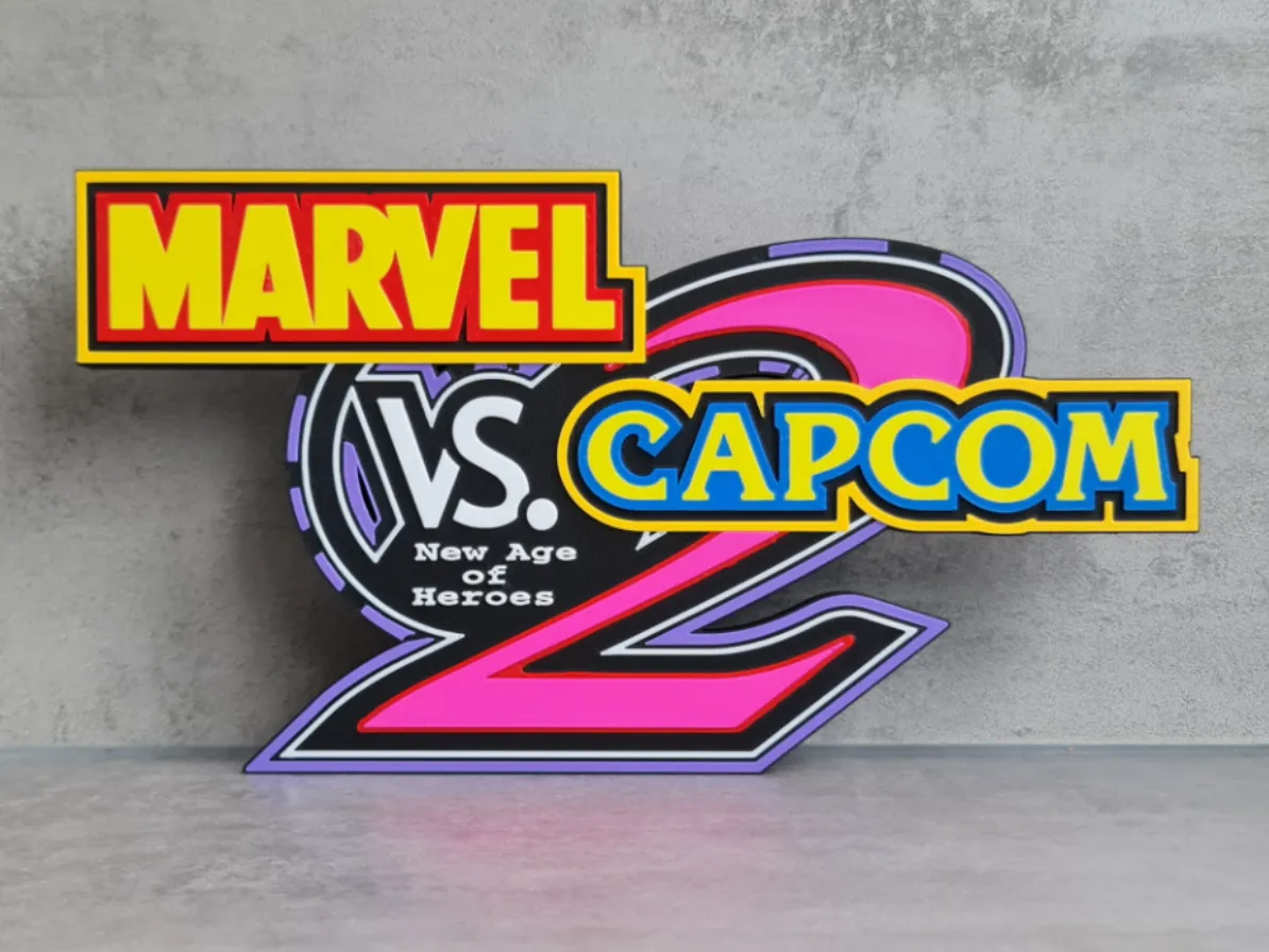 Marvel vs Capcom 2 Logo / Sign - Free 3D Print Model - MakerWorld