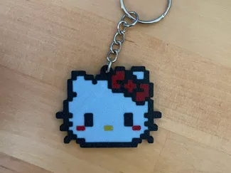 Hello Kitty PixelArt Keychain