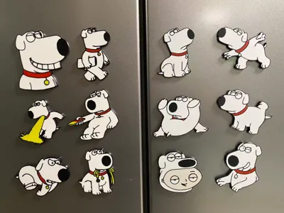 Family Guy Brian Refrigerator Magnet
