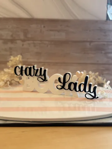 Letrero o emblema decorativo: Crazy Book Lady — vista de referencia 4
