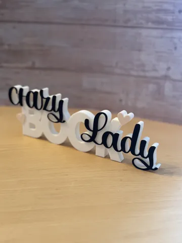 Letrero o emblema decorativo: Crazy Book Lady — vista de referencia 5
