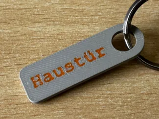 Schlüsselanhänger mit Text klein