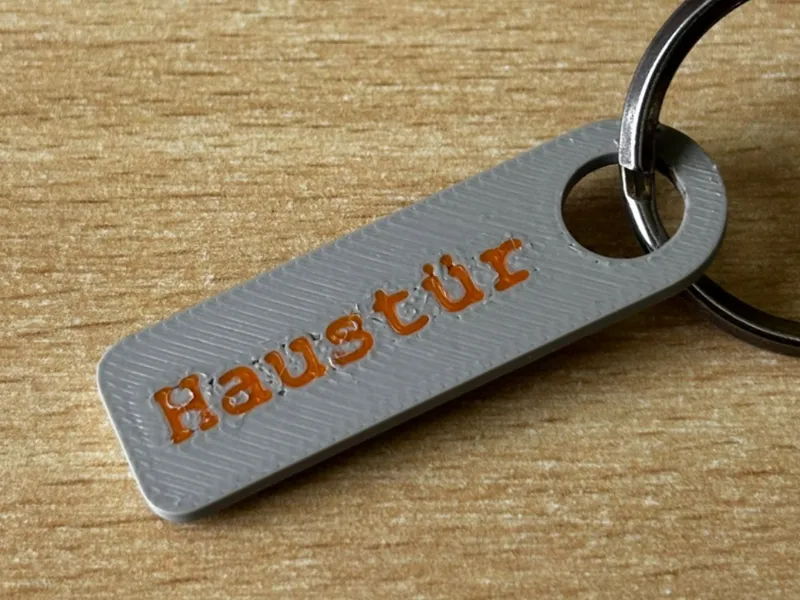 Schlüsselanhänger mit Text klein