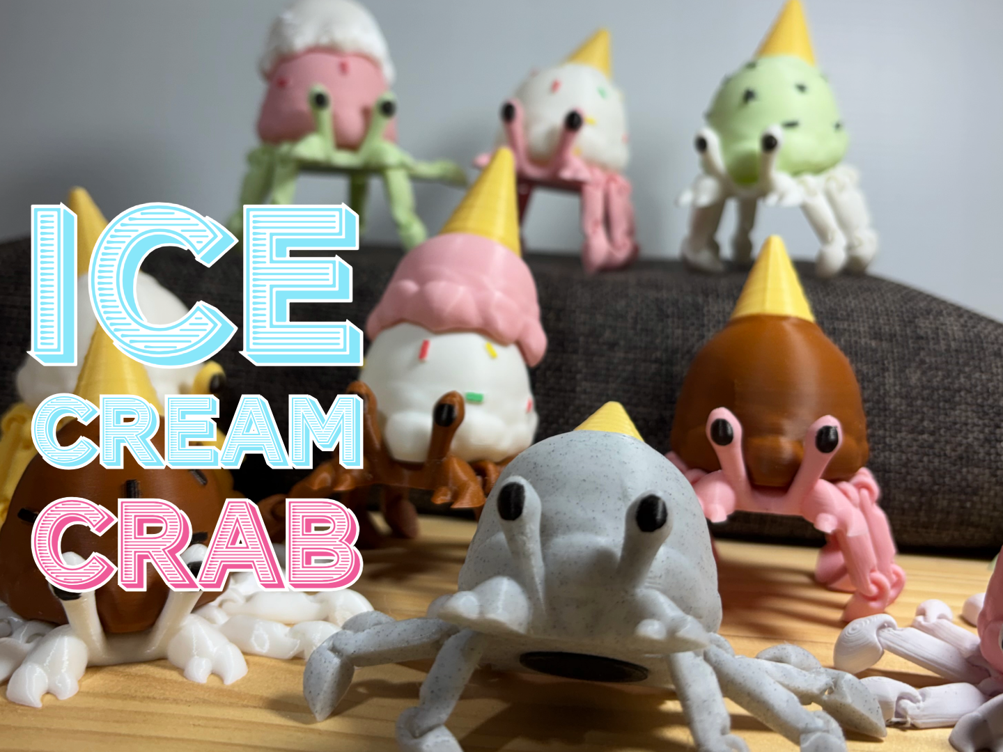 Ice Cream Crab flexi toy
