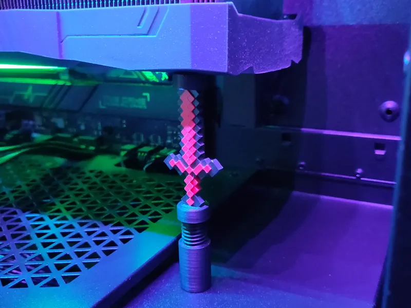 Minecraft Sword - GPU Support - Anti Sag