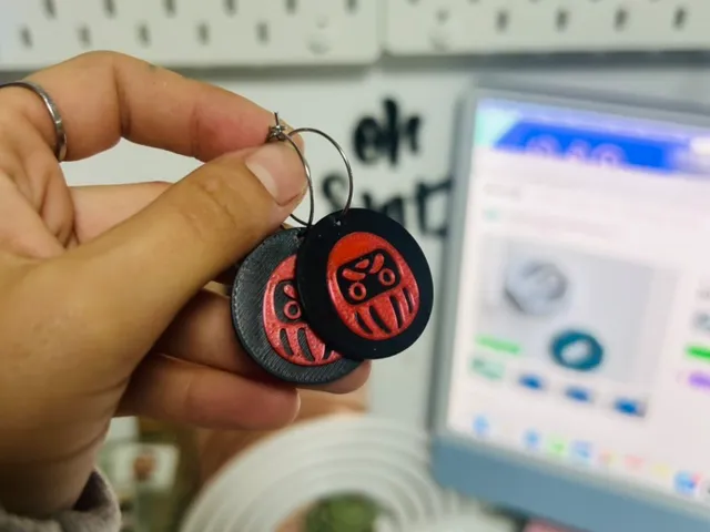 Earrings daruma