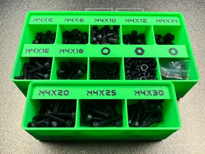 M4 Gridfinity Screw Bins 2x4x6 &1x3x6