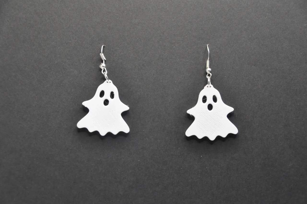 halloween ghost earrings view 3