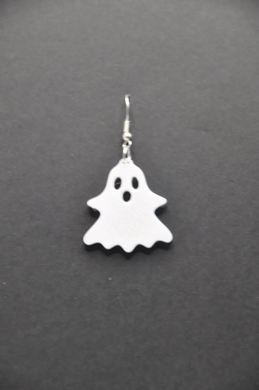 halloween ghost earrings view 2