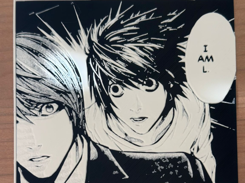 Death Note, "I am L" Manga Panel 