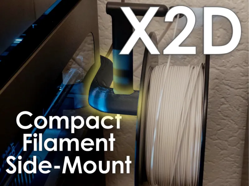 Compact Aux Filament Holder  X2D Tight Space Fix