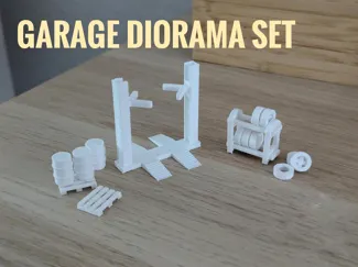 Garage essentials diorama set