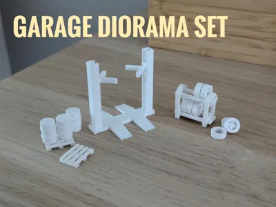 Garage essentials diorama set