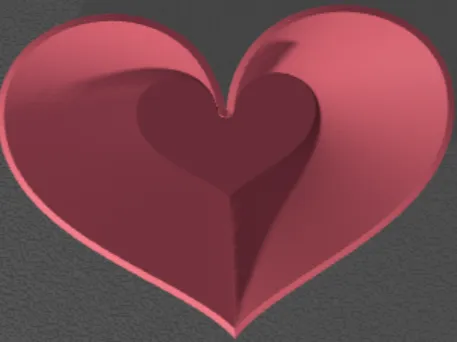 vase en forme de coeur 