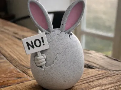 Easter Bunny with an attitude (No sign)