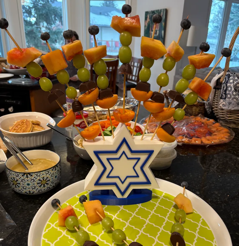 Menorah Hannukah fruit holder (no ams)