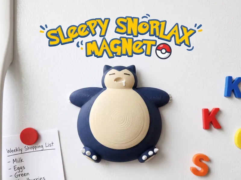 Sleepy Snorlax Magnet