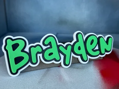 Brayden Kids Name Plate Wall Desk Decor