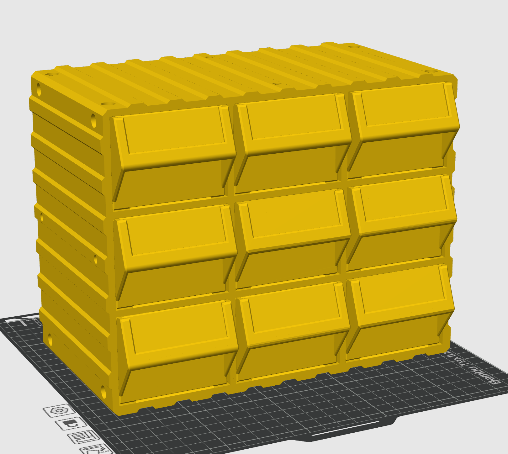 Miniatura 1 do modelo 3D 抽屉收纳盒（螺丝零件）