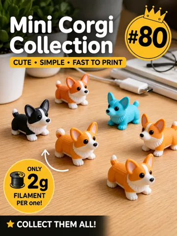 Objeto manipulable: Mini Corgi Fidget - Micro Zoo — vista de referencia 2