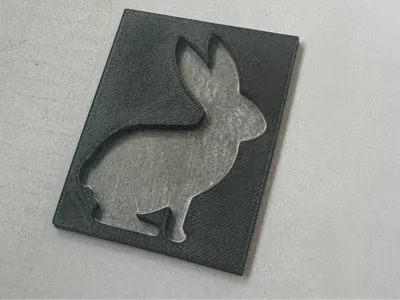 Rabbit stencil drawing shape