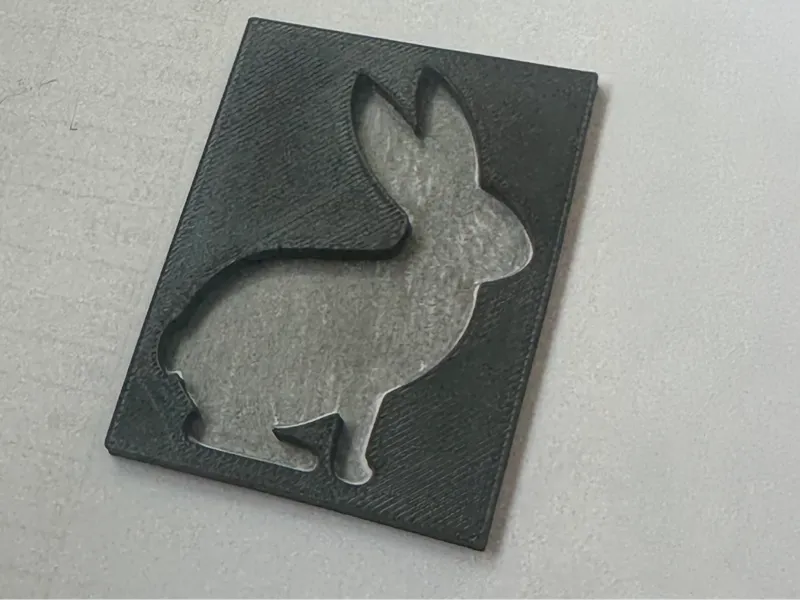 Rabbit stencil drawing shape