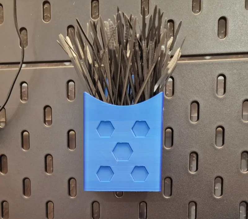 Zip Ties Tray Mount - IKEA Skadis