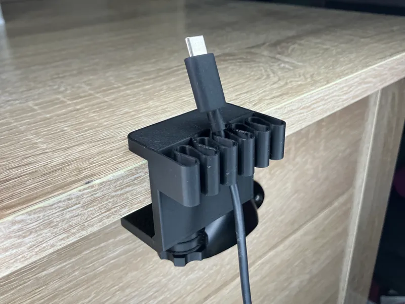 Universal Desk Cable Holder (No Extra Hardware!)
