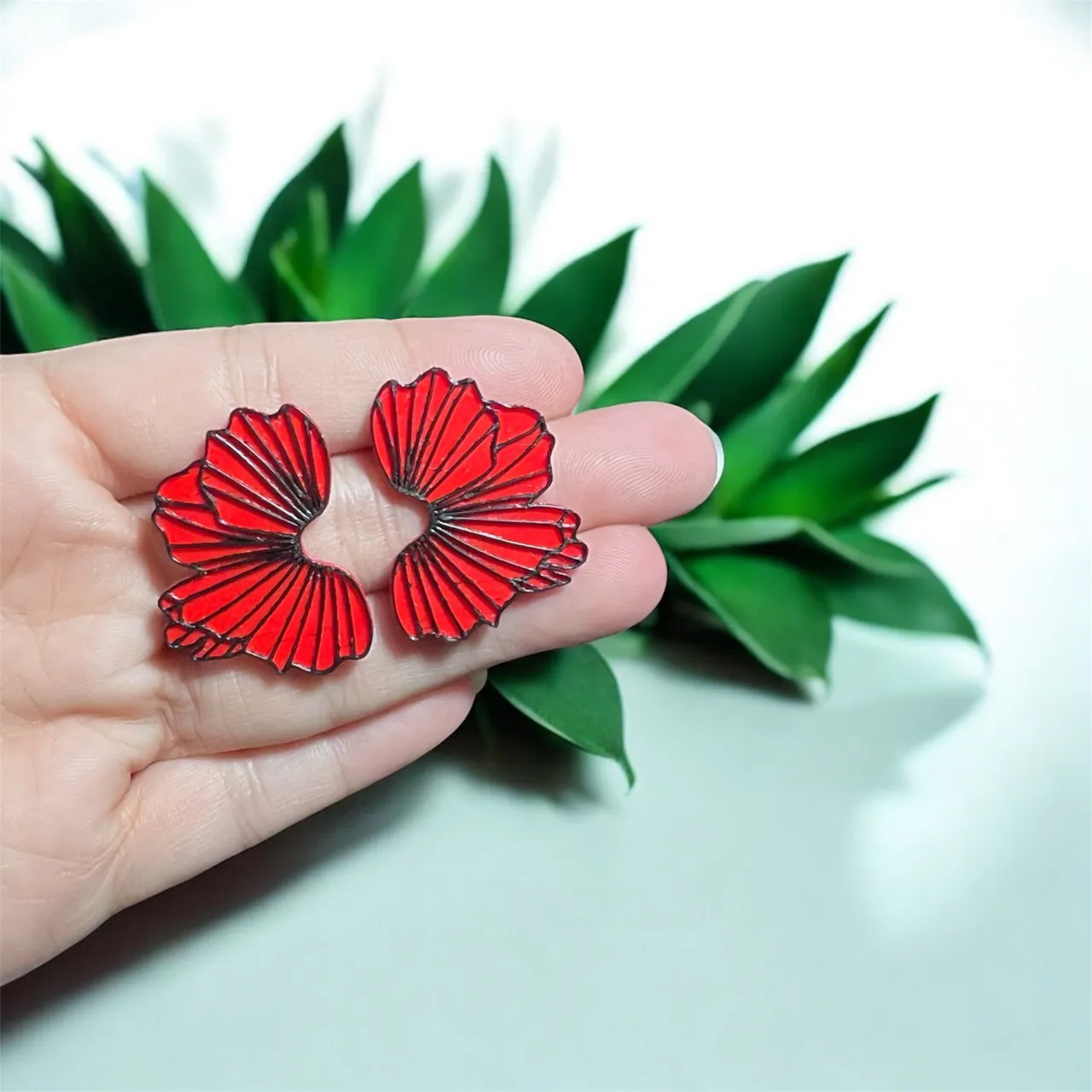Pendientes media flor view 2