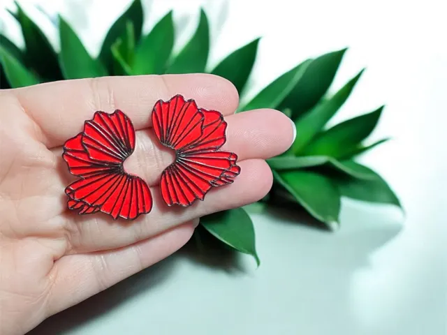 Pendientes media flor
