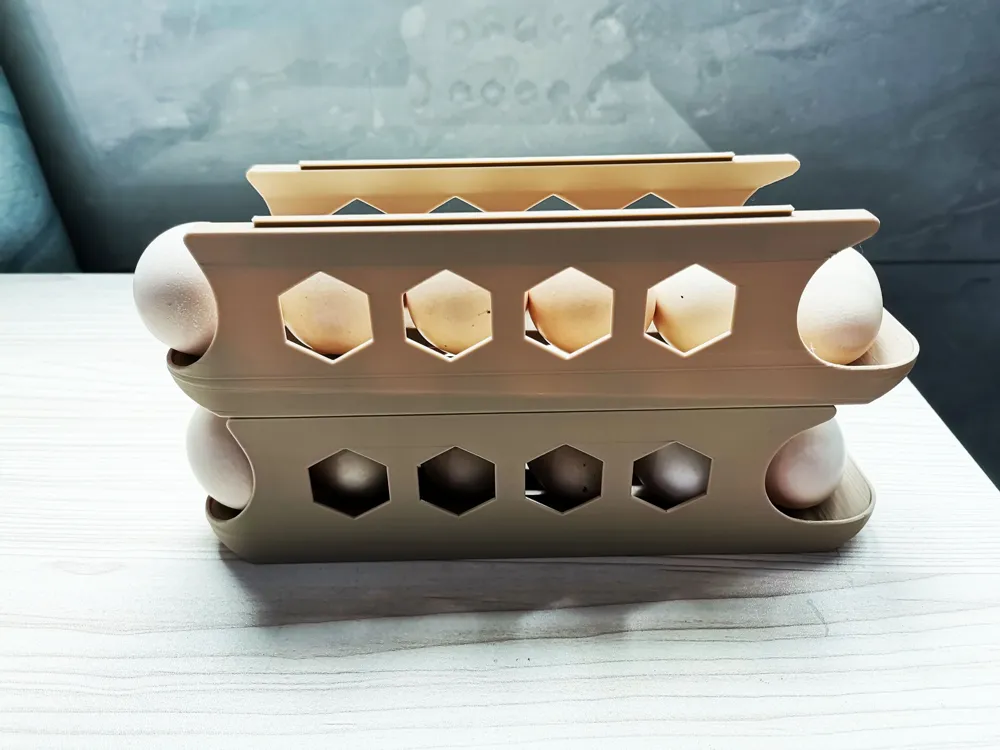 Stackable Rolling Egg Storage Box Refrigerator Side Door Egg Tray Egg ...