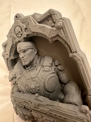 Modelo para impresión 3D: Pixel Trophy - Marcus Fenix (Gears of War) — vista de referencia 5