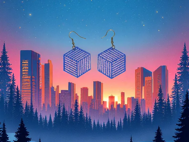 Cube lines earrings