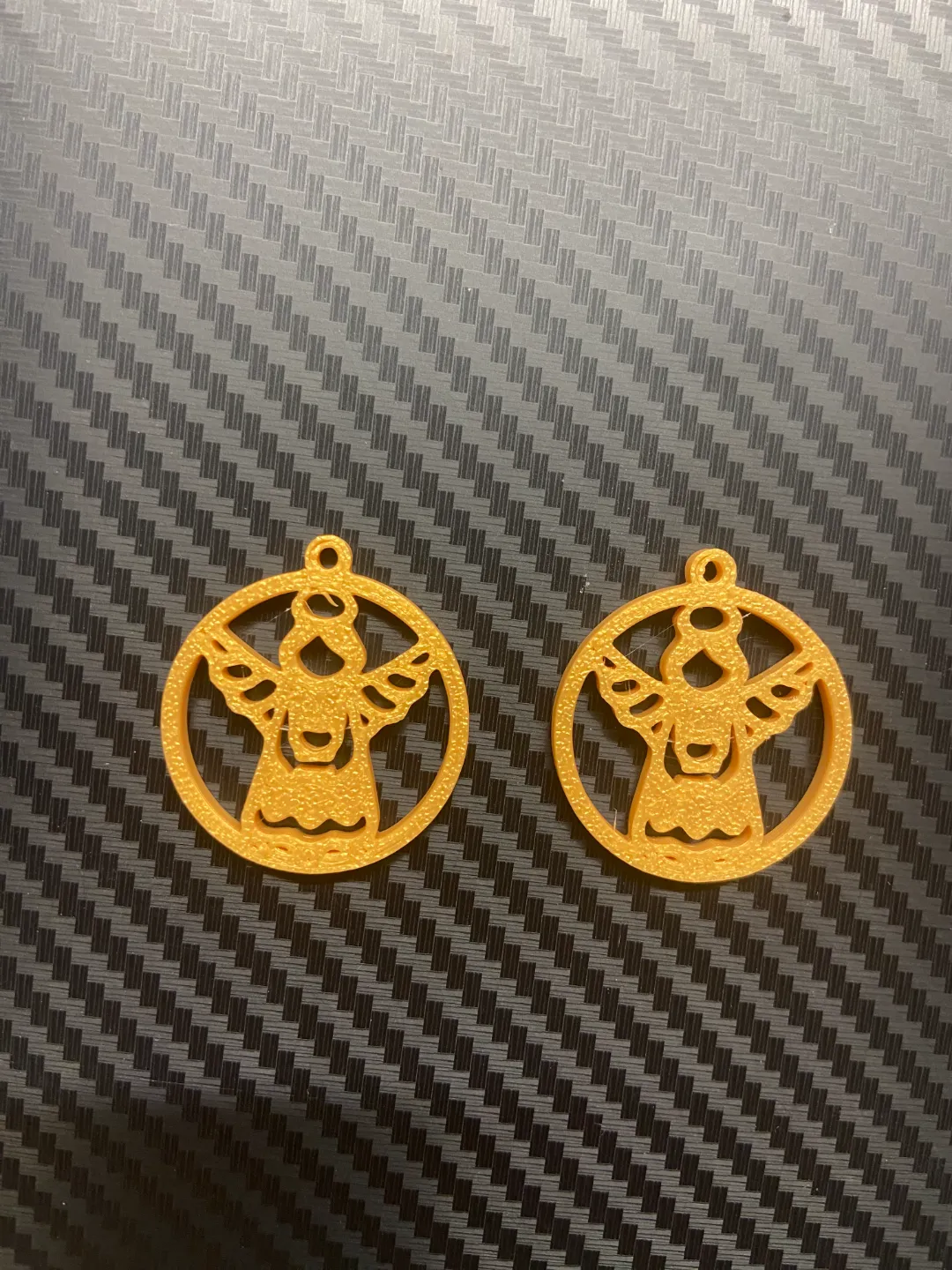 cute angel earrings view 2