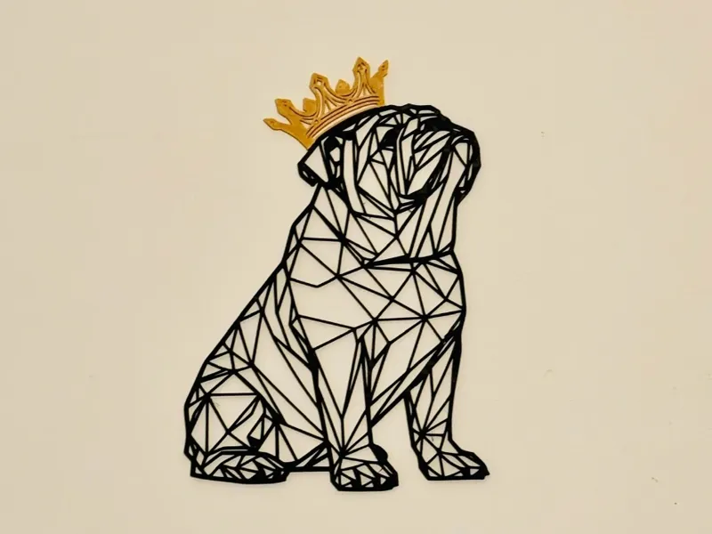 English Bulldog Poly Wall Art