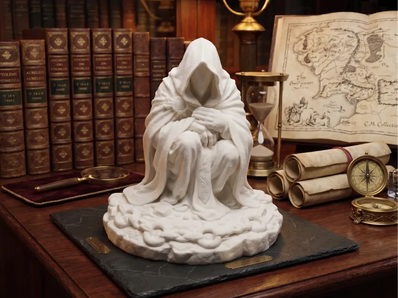 Faceless oracle display figure - Hooded Figure