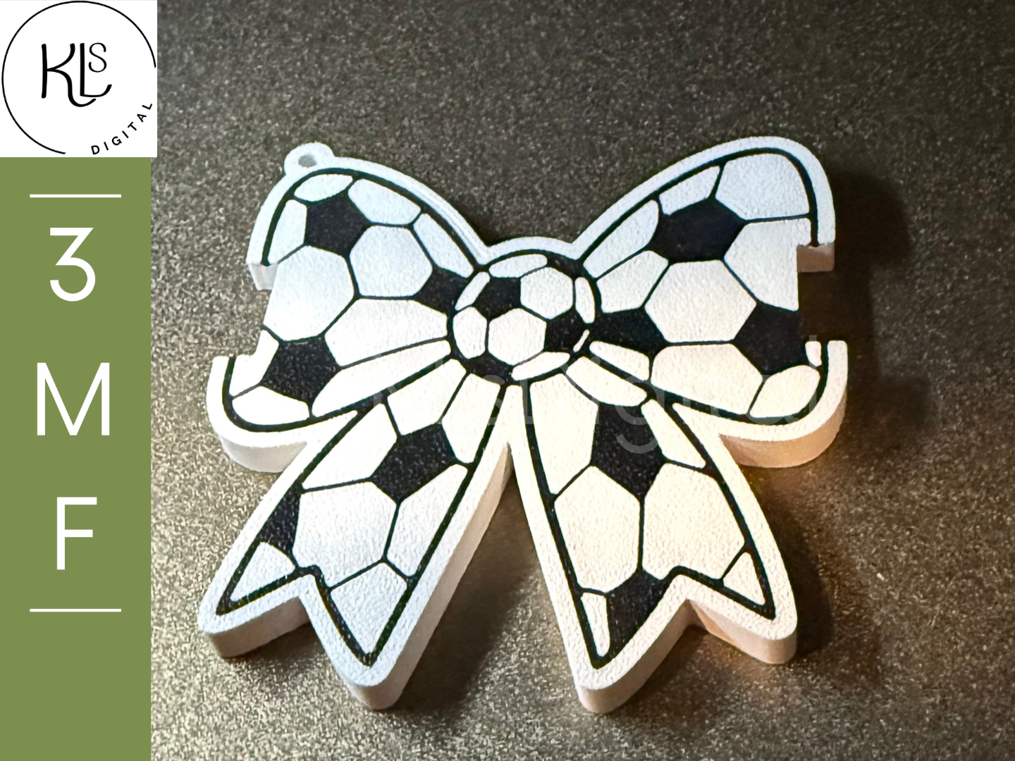 Soccer Bow Hair Tie Holder - 1