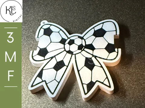 Accesorio para sujetar ligas de cabello: Soccer Bow Hair Tie Holder — referencia de MakerWorld