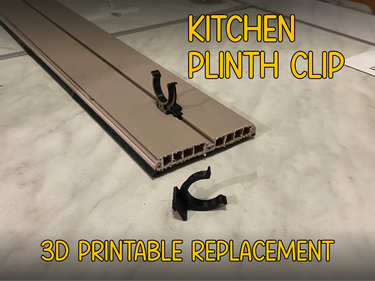 Kitchen Plinth Clip – 3D Printable Replacement
