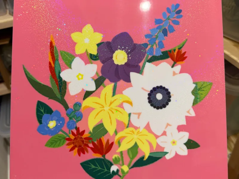 八色叠色花朵画
