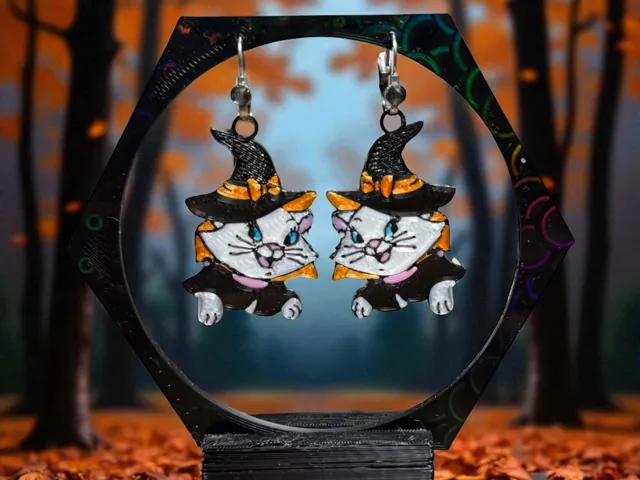 Witchy Marie Halloween Earrings