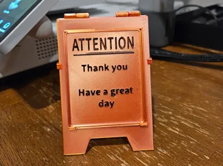 Funny attention warning sign