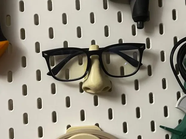 IKEA skadis glasses (David) nose holder