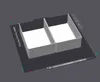 Full width small organizer - 0.2mm layer, 2 walls