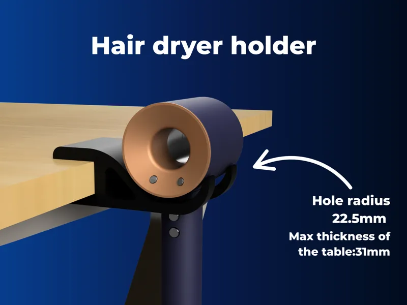 Hair dryer holder/hook (for dyson)