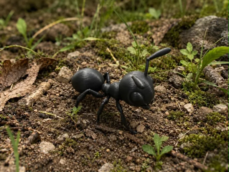 Realistic cute ant