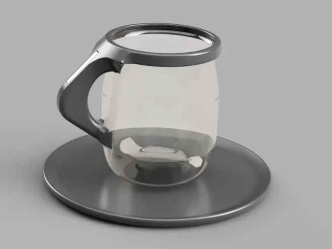Café Mug Anse futuriste pour pots en verre